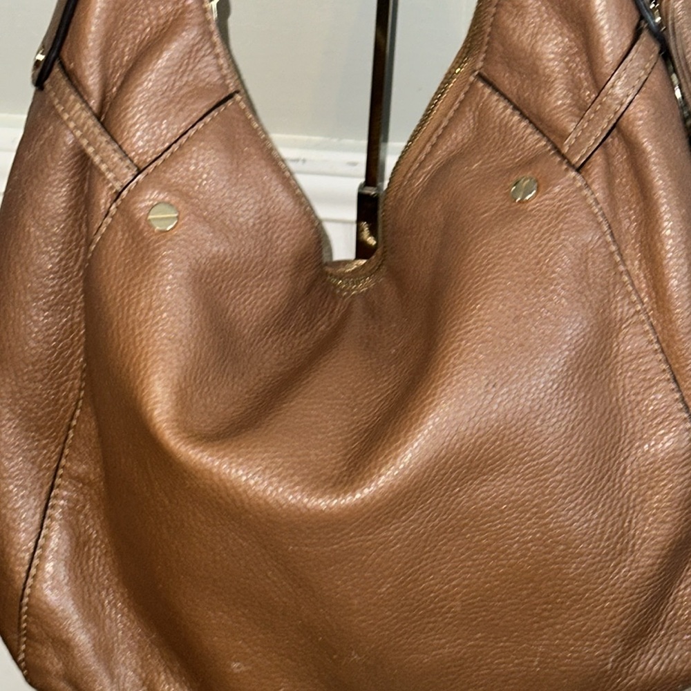Chestnut Brown Micheal Kors hobo bag‎ AI-1403 chain strap zip top - Picture 2 of 11